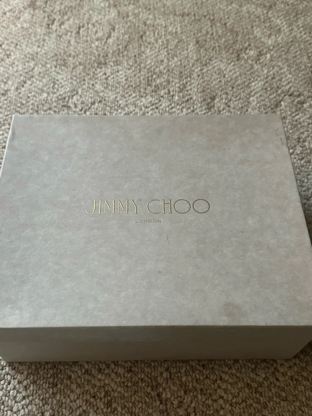 Jimmy Choo Champagne Gold Glitter Ankle-Strap Heels - Picture 5 of 5